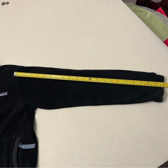 Patagonia Women Synchilla Fleece Jacket Black Small Full Zip Sweater Small Flaw - Picture 7 of 7